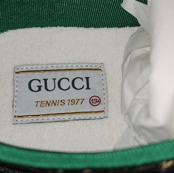 $750 Brand New Gucci Tennis 1977 Men Sneakers Black Web US 14.5 G 13.5 - Picture 12 of 12